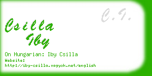 csilla iby business card